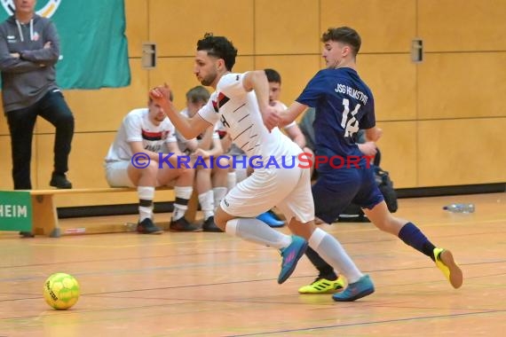 Futsal-Kreismeisterschaften Sinsheim A-Junioren in der Kraichgauhalle in Gemmingen - VFB Eppingen vs JSG Helmstadt/Neckarbischofsheim/Reichartshausen (© Siegfried Lörz)